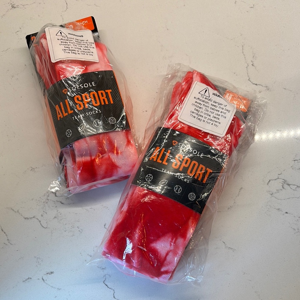 Vibrant Red Athletic Socks for Performance